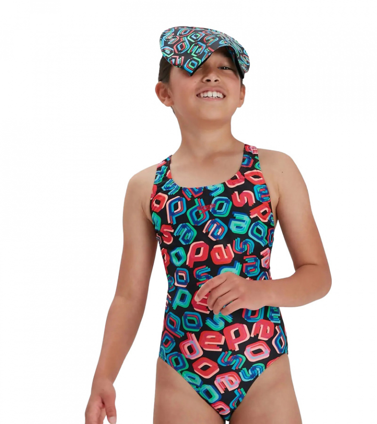Купальник слитный детский Speedo Digital Leaderback Swimsuit