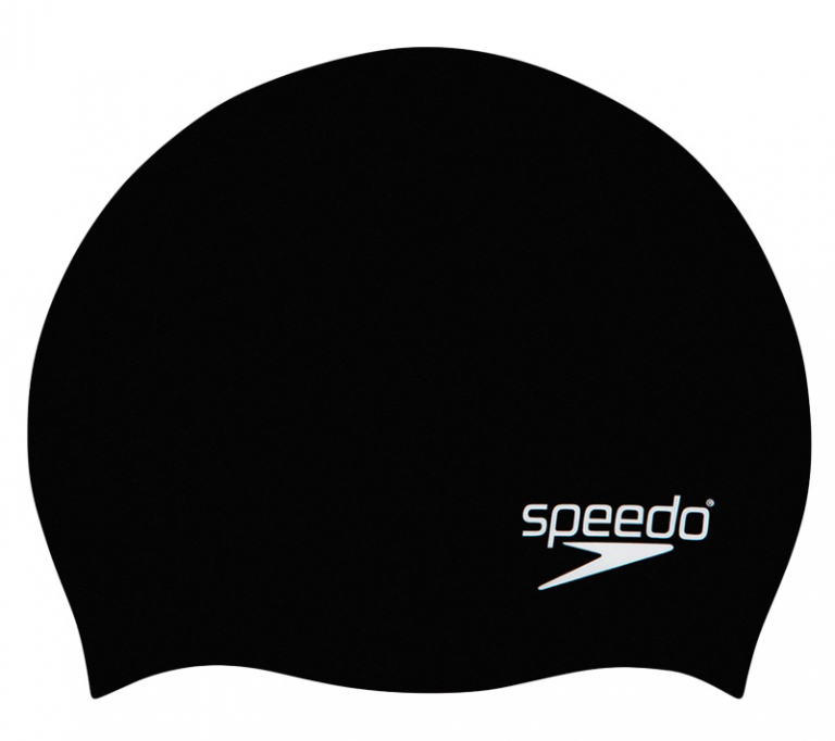 Шапочка для плавания детская Speedo Plain Moulded Silicone Cap Junior (6-12 лет) Total Black