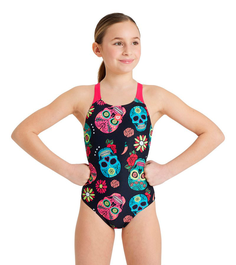 Купальник слитный детский Arena Crazy Skulls Carnival JR
