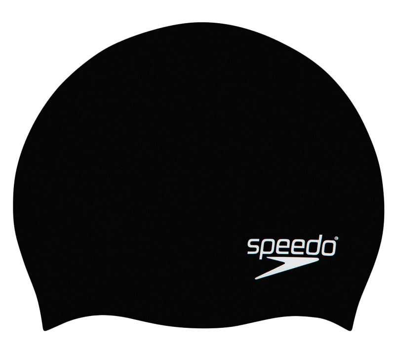 Шапочка для плавания детская Speedo Plain Moulded Silicone Cap Junior (6-12 лет) Total Black