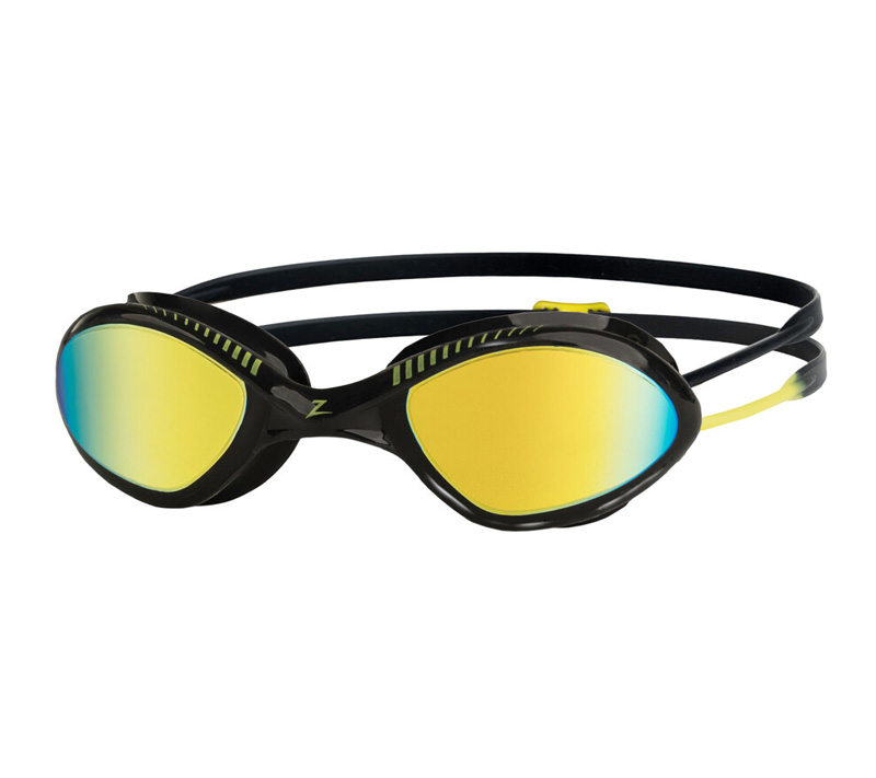 Очки для плавания ZOGGS Tiger Titanium Mirror, Black/Yellow