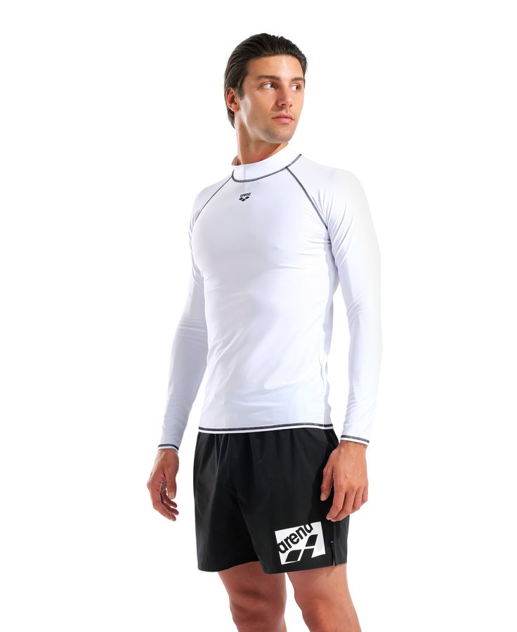 Гидромайка для плавания мужская с длинным рукавом Arena Long-Sleeve Rash Vest Graphic