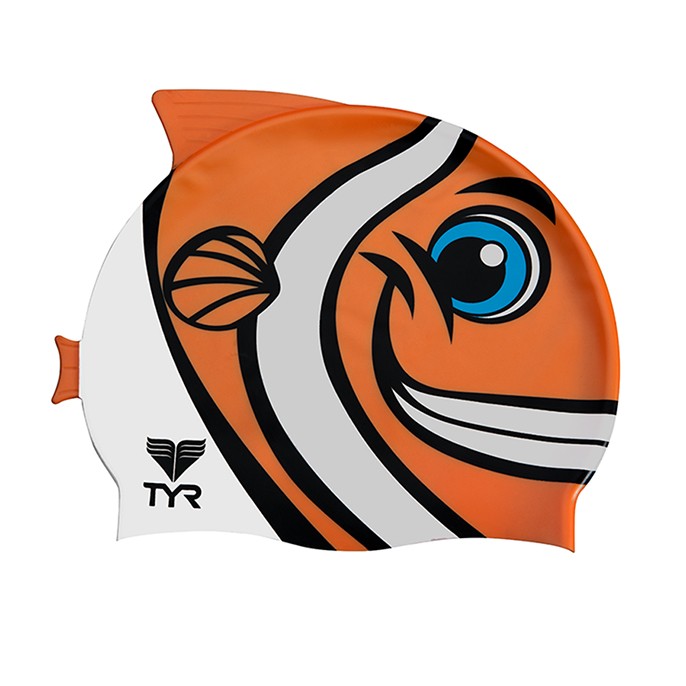 Шапочка для плавания детская TYR Characs Happy Fish Cap (6-12 лет)