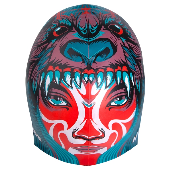 Шапочка для плавания MadWave Tribe Silicone Printed
