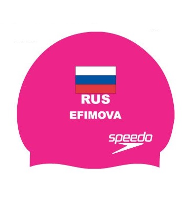Шапочка для плавания Speedo Plain Flat Silicon Cap Efimova