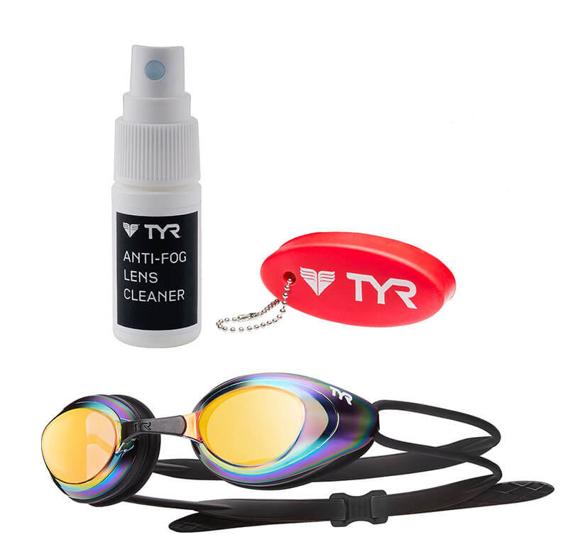 Подарочный набор TYR "Очки для плавания + Антифог + Брелок"