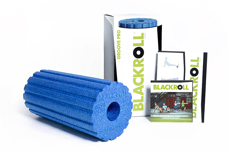 Массажный ролик рифленый (жесткий, 30 см) BLACKROLL Pro Groove Blue