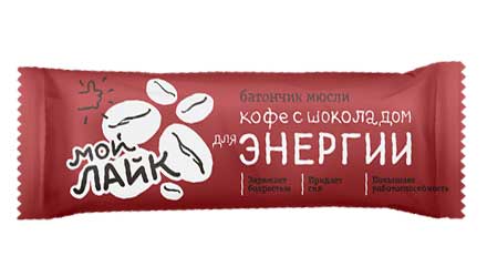 Батончик мюсли Tekmar Мой Лайк "Кофе с шоколадом для энергии", 25 грамм