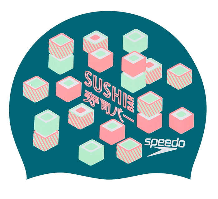 Шапочка для плавания Speedo Slogan Print Cap Sushi Green