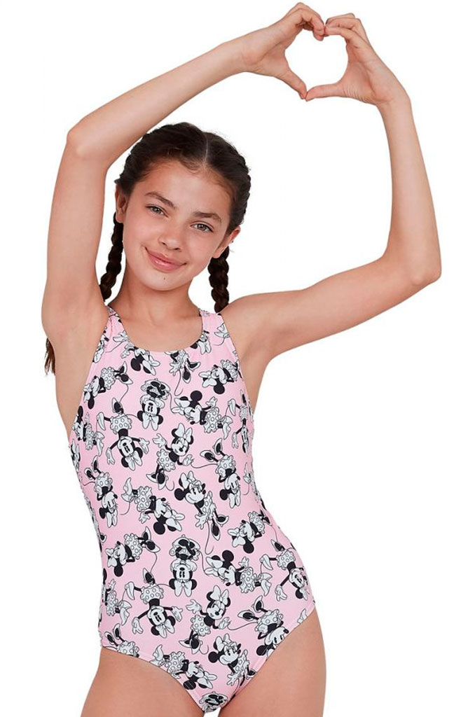 Купальник слитный детский Speedo Medalist Minnie Mouse Disney Junior Pink - D795