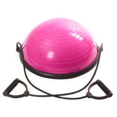 Полусфера босу балансировочная Atemi Bosu Ball (диаметр 58 см) с эспандерами