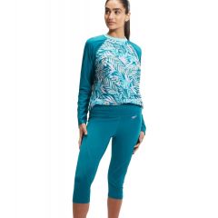 Бриджи женские Speedo Printed Panel 3/4 Pant