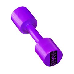 Гантель с пластиковым покрытием Streda Home 3 кг (1 шт) Purple