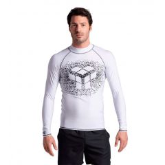 Гидромайка для плавания мужская с длинным рукавом Arena Graphic Long-Sleeve Rash Vest (UPF40+)