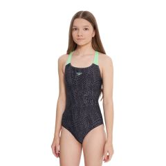 Купальник слитный детский Speedo Allover Powerback Swimsuit