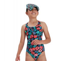 Купальник слитный детский Speedo Digital Leaderback Swimsuit