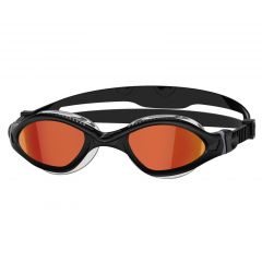 Очки для плавания ZOGGS Tiger LSR+ Titanium Mirror, Black/Red