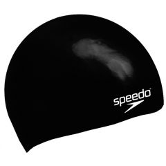 Шапочка для плавания детская Speedo Plain Moulded Silicone Cap Junior Black (6-12 лет)