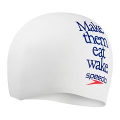Шапочка для плавания Speedo Eat Wake Slogan Printed Silicone Swimcap