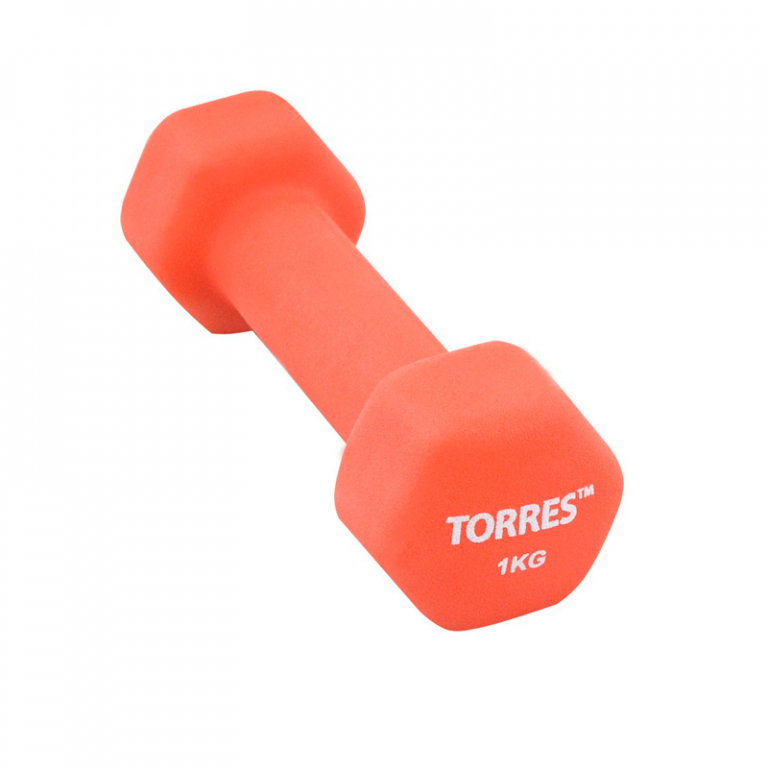 Гантель неопреновая Torres 1 кг (1 шт)