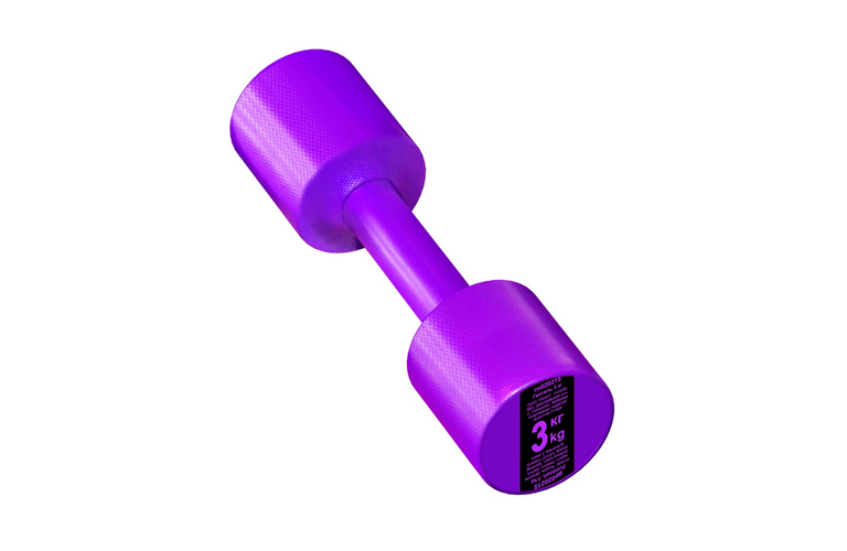 Гантель с пластиковым покрытием Streda Home 3 кг (1 шт) Purple