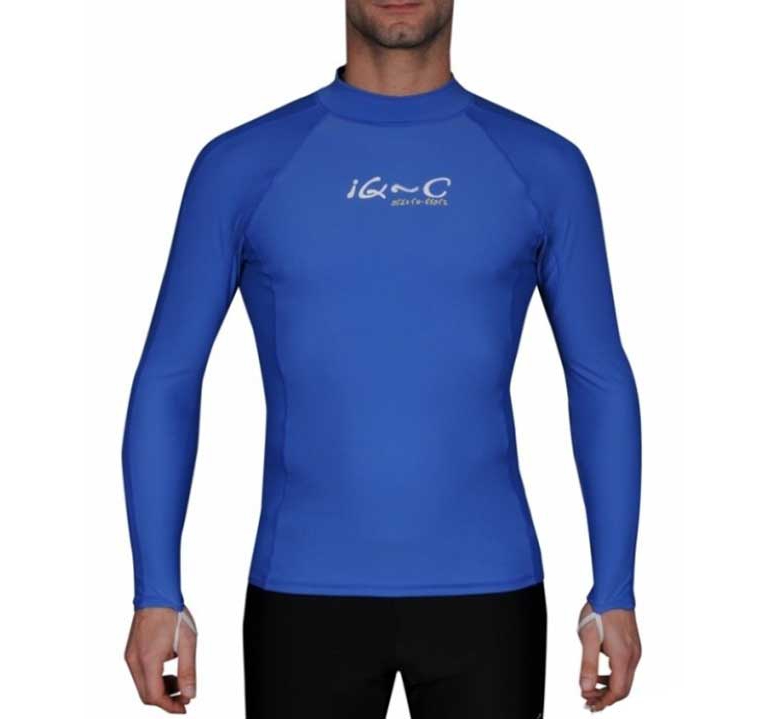 Гидромайка для плавания мужская с длинным рукавами  iQ UV 300+ Blue