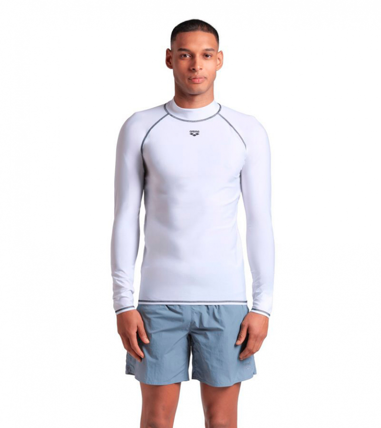 Гидромайка для плавания мужская с длинным рукавом Arena Graphic Long-Sleeve Rash Vest (UPF40+)