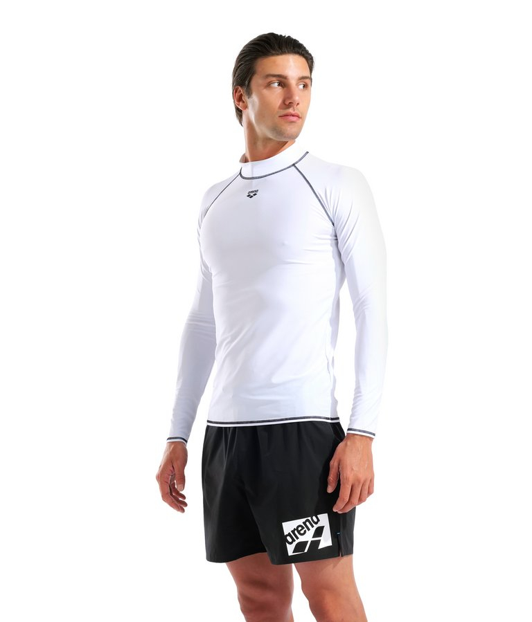 Гидромайка для плавания мужская с длинным рукавом Arena Long-Sleeve Rash Vest  Graphic 