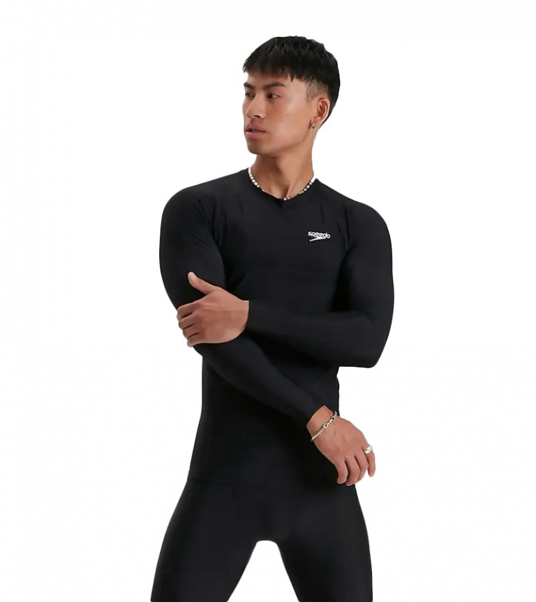 Гидромайка для плавания мужская с длинным рукавом Speedo Long Sleeved Sun Protection Top (UPF40+)