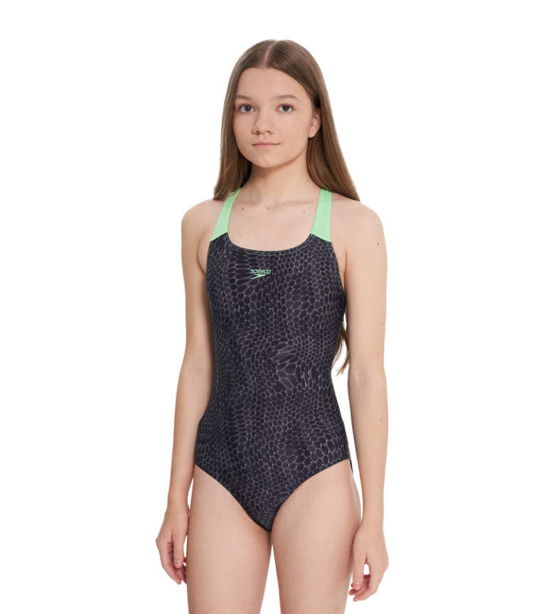 Купальник слитный детский Speedo Allover Powerback Swimsuit