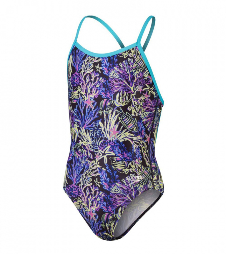 Купальник слитный детский Speedo Allover V-back Arctic