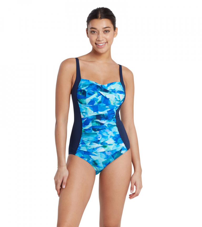 Купальник слитный с чашечками ZOGGS Aqua Digital Ruched Front 