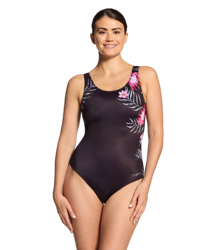 Купальник слитный с чашечками ZOGGS Safari Leaf Scoopback