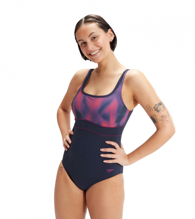 Купальник утягивающий Speedo Shaping ContourEclipse Printed Swimsuit