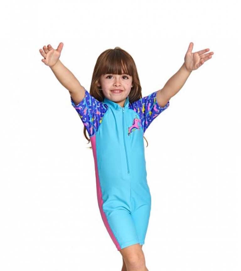 Купальный комбинезон тренировочный детский ZOGGS Rainbow Unicorn All In One