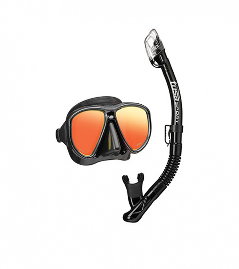 Маска и трубка TUSA Sport Black Series Powerview Adult Dry Combo, сумка в комплекте