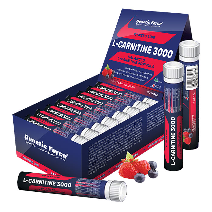 Напиток L-Карнитин Genetic Force L-Carnitin 3000, 25 мл (1 ампула)