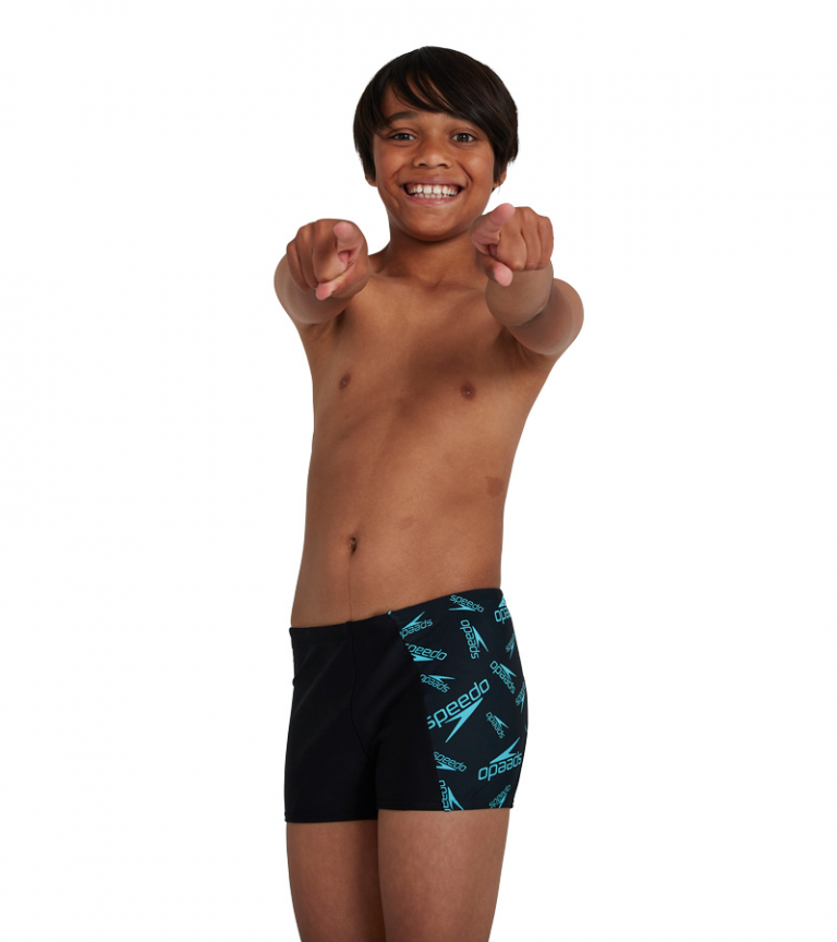 Плавки детские Speedo Boom Logo Allover Panel Aquashort Black