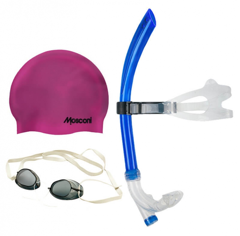 Подарочный набор Mosconi "Трубка + Стартовые очки + Двухстороняя шапочка"