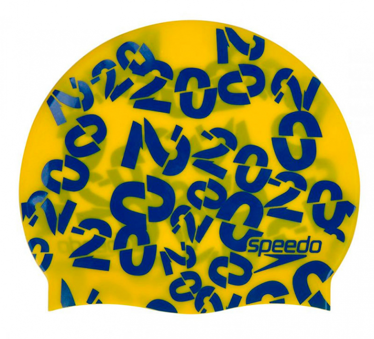 Шапочка для плавания детская Junior Slogan Cap Yellow - D690 (6-12 лет)