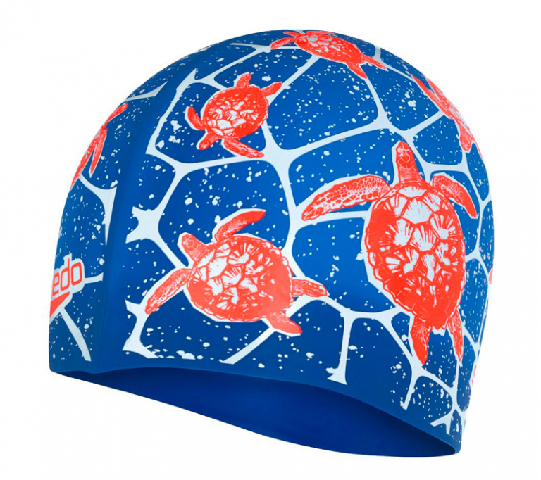 Шапочка для плавания детская Speedo Junior Printed Silicone Cap Turtle