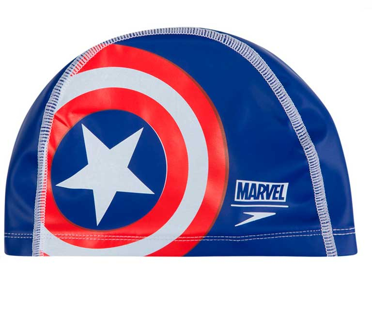 Шапочка для плавания детская Speedo Marvel Captain America Junior Pace Cap (6-12 лет)