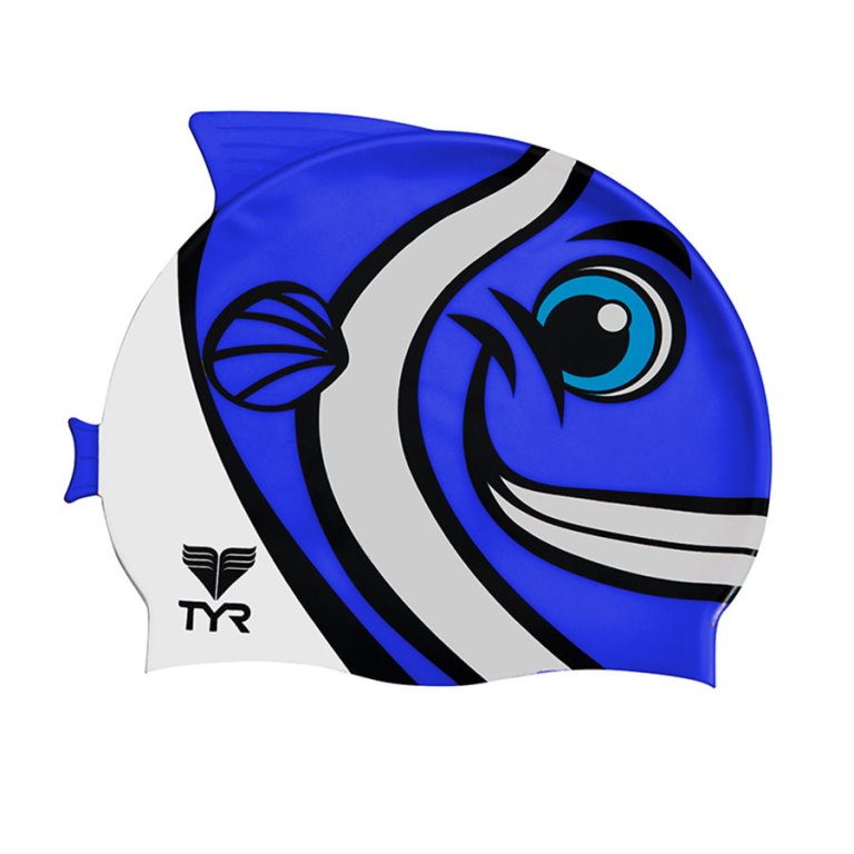 Шапочка для плавания детская TYR Characs Happy Fish Cap (6-12 лет)