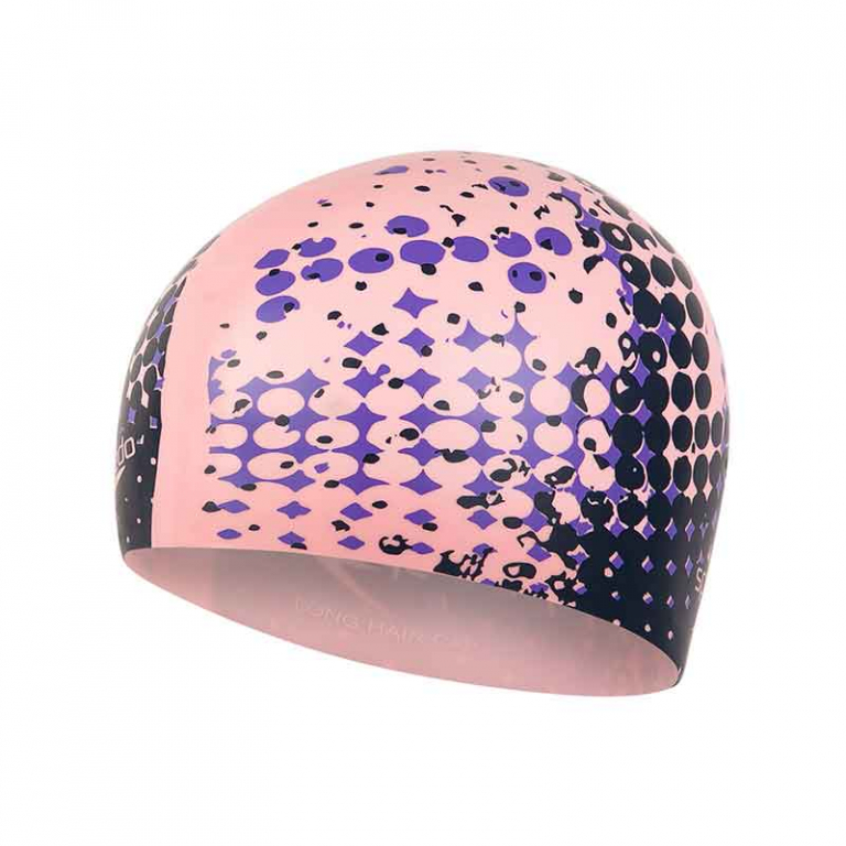Шапочка для плавания (для длинных волос) Speedo Long Hair Cap Printed Pink - D687