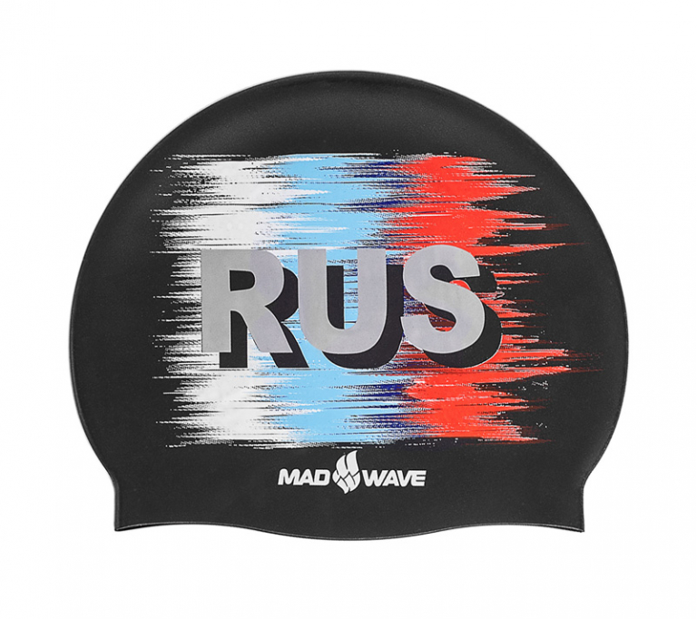 Шапочка для плавания Mad Wave RUS
