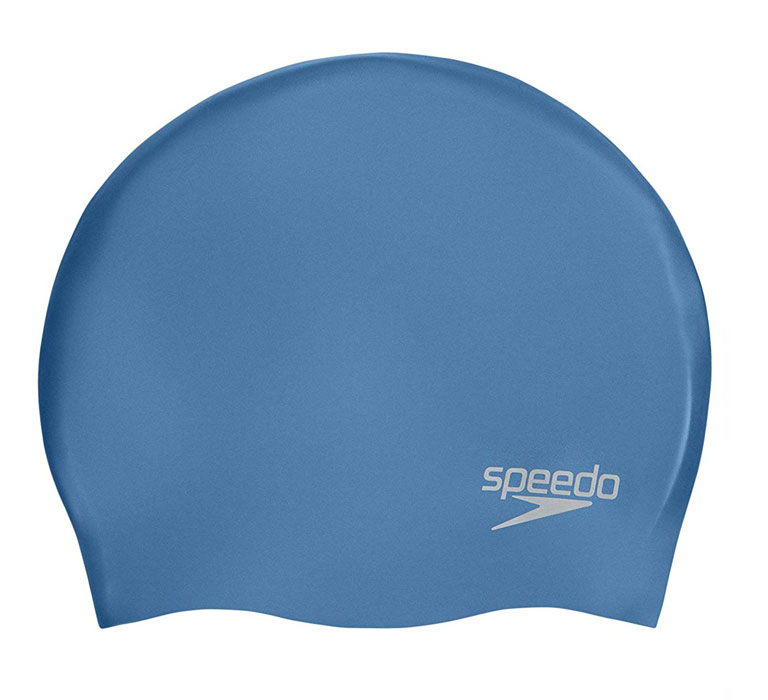 Шапочка для плавания Speedo Plain Moulded Silicone Cap Blue