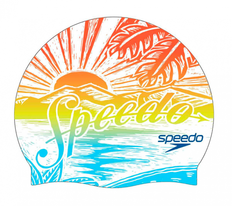 Шапочка для плавания Speedo Printed Silicone Slogan Cap