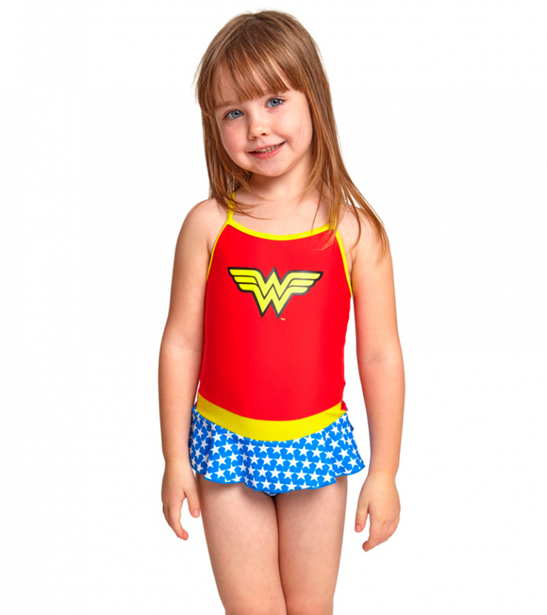 Ladies wonder woman swimming costume shop