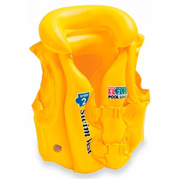 Жилет для плавания детский Intex Deluxe Swim Vest Pool School Step 2 (3-6 лет)