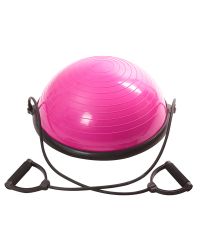 Полусфера босу балансировочная Atemi Bosu Ball (диаметр 58 см) с эспандерами